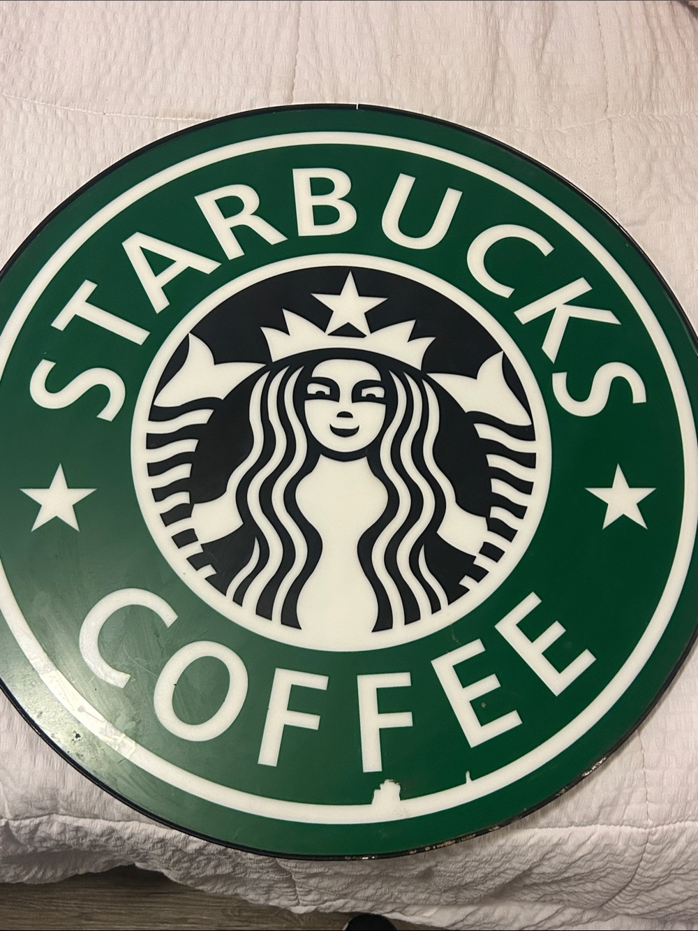 Starbucks Green and White Round Logo Wall Art